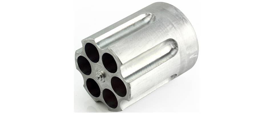 Revolver Cylinder Pen Holder, Aluminum