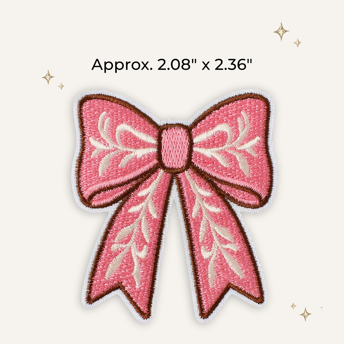 Wild West Pink Bow Embroidered Patch