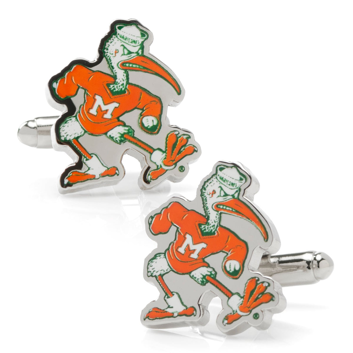 NCAA University of Miami Hurricanes Throwback Cufflinks