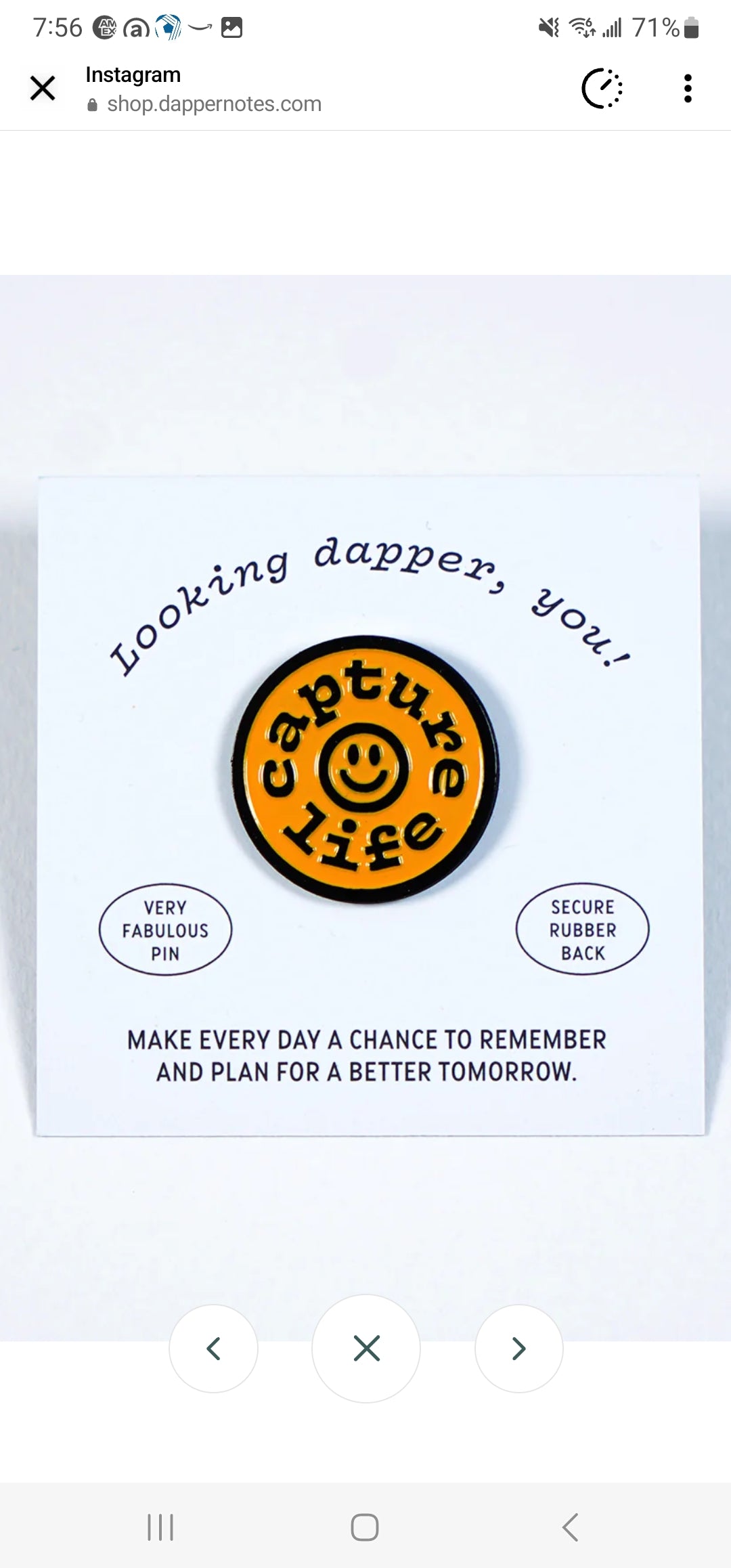 Capture Life Pin