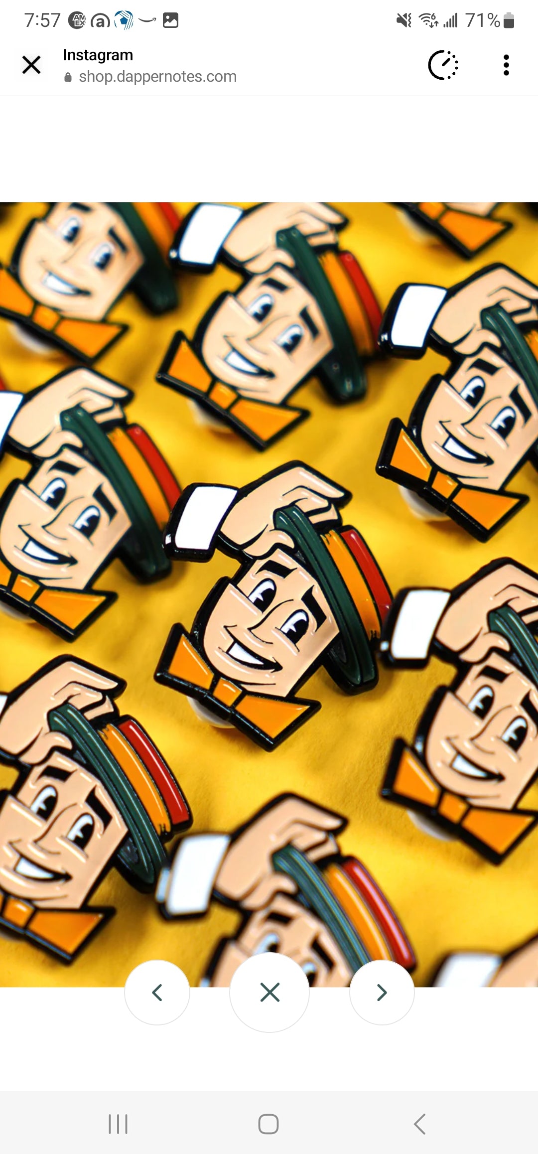 Dapper Notes Mascot Pin