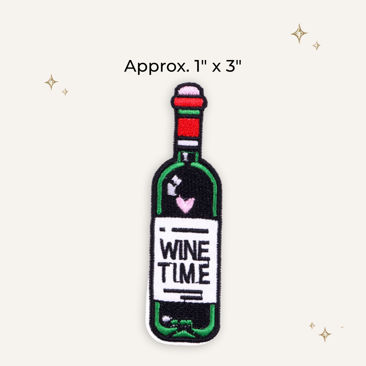 Wine Time Embroidered Patch- RTS