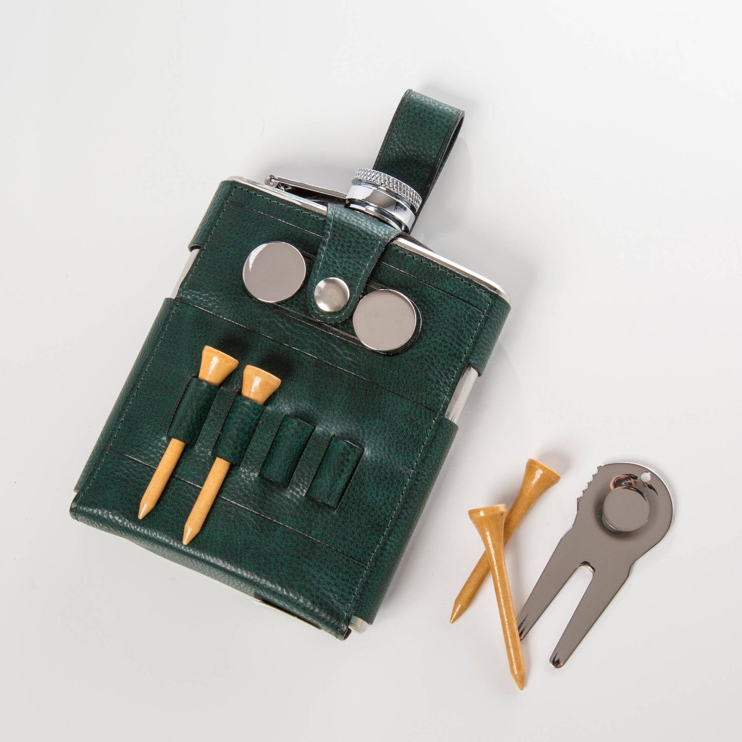 The Teed up Flask 6oz (Green)