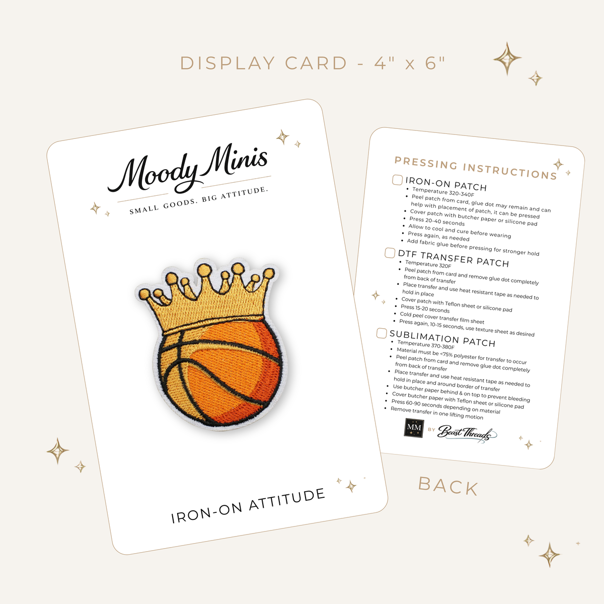 Basketball King of the Court Embroidered Patch