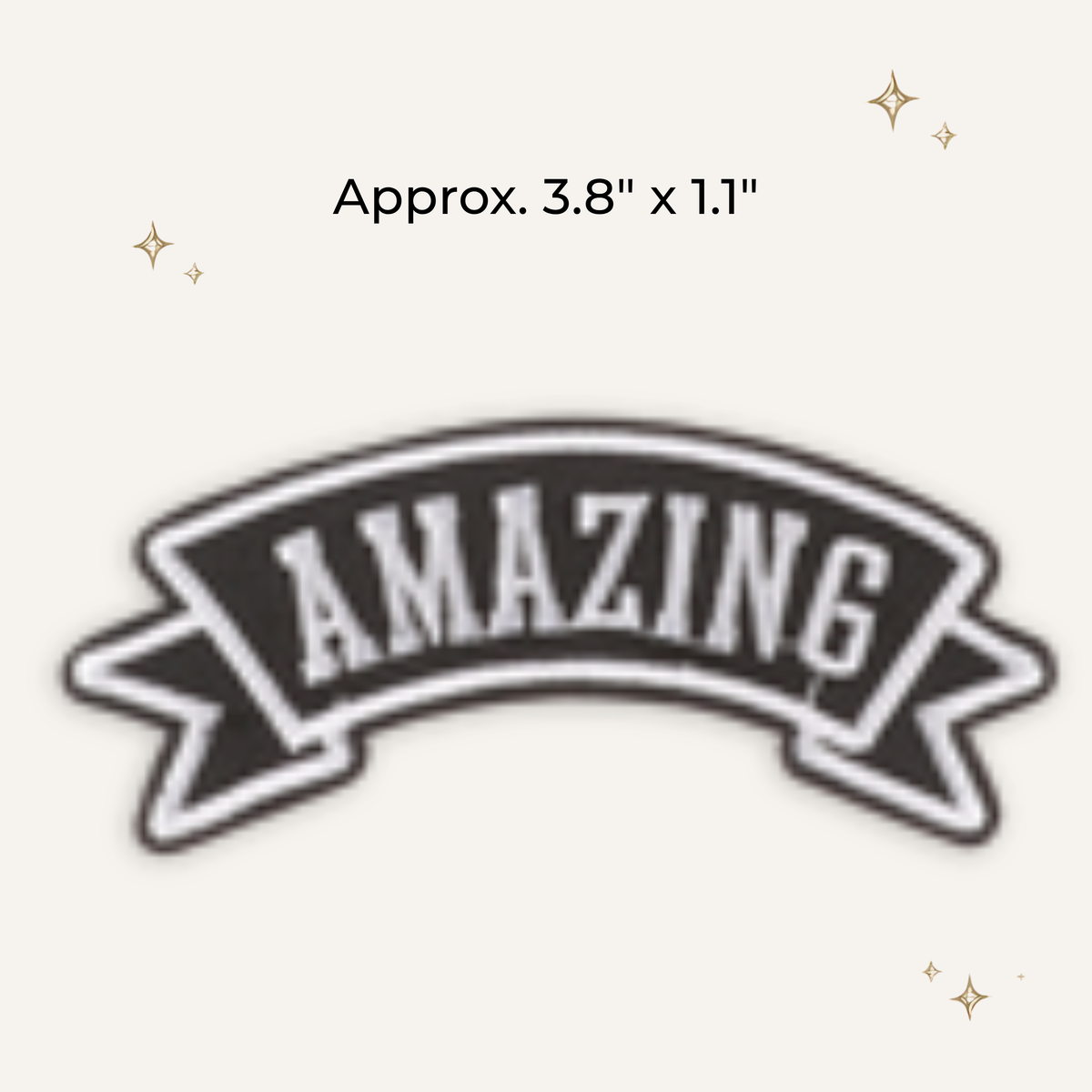Amazing Biker Label Embroidered Patch- RTS