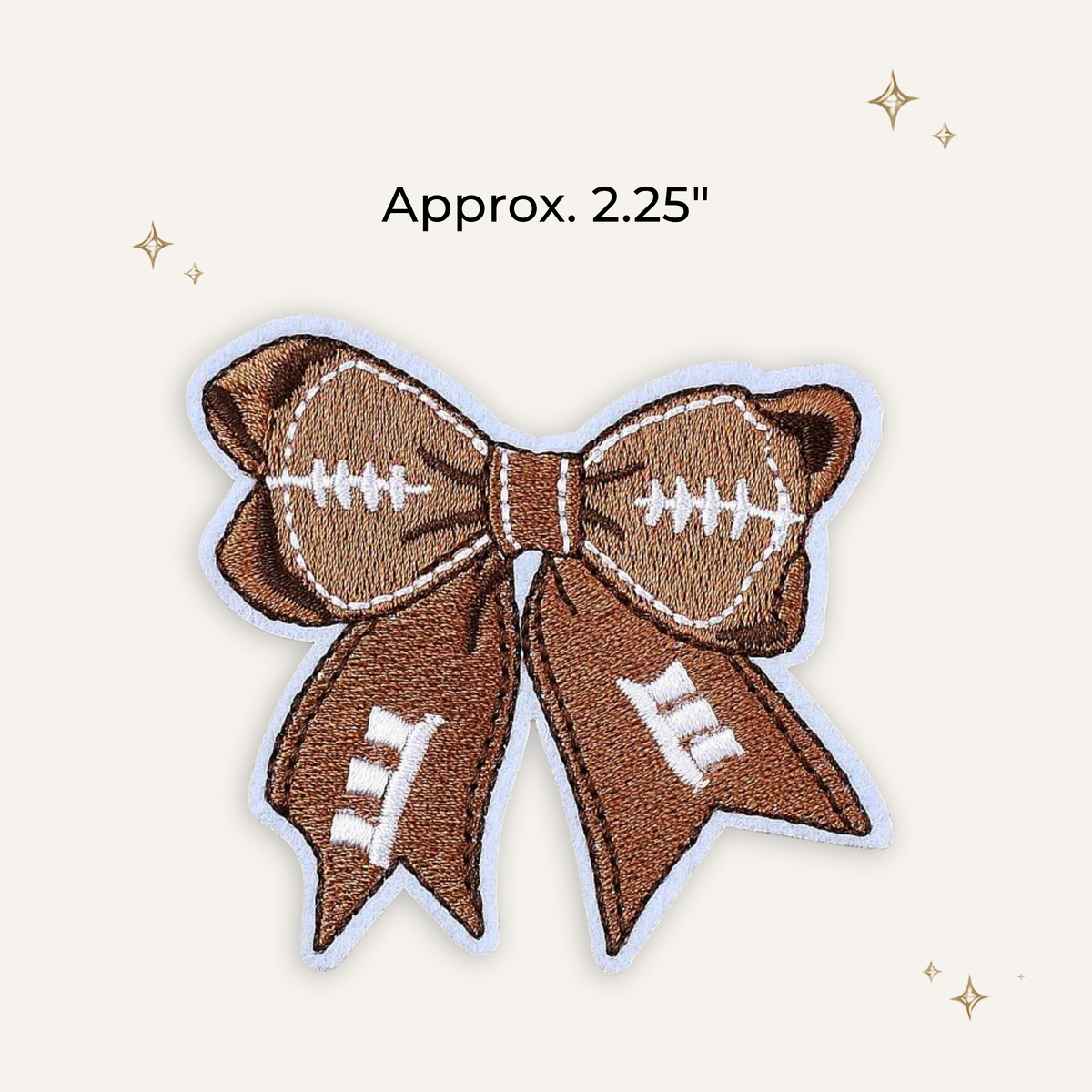 Football Bow 3 Embroidered Patch
